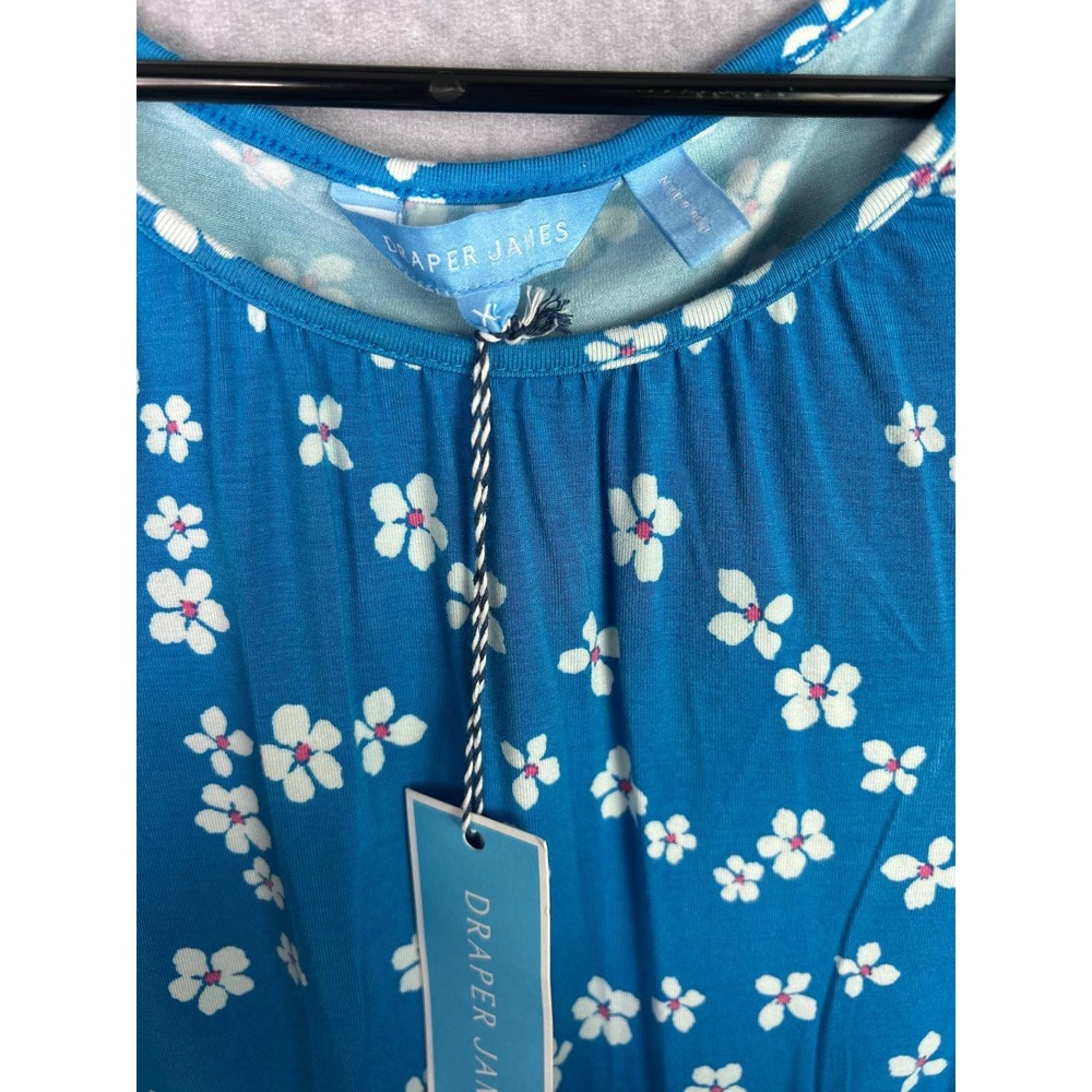 Draper James Faith Flutter‎ Sleeve Dress Blue Aster Floral Tiered XL - Picture 7 of 10